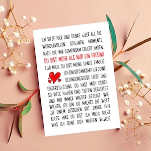 Karte Liebesbrief Nr.3, Freundschaft, Treue, Grußkarte A6, romantischer Brief als Botschaft ich liebe dich, Lieblingsmensch, seelenverwandt