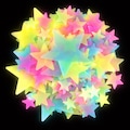 50 glow-in-the-dark stars, fluorescent wall and ceiling stickers, make bedrooms and children's rooms sparkle like a night sky, glow in the dark