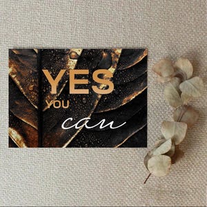 Postkarte yes you can, Grußkarte A6, 300g Designkarton