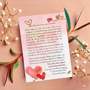 Karte Liebesbrief Nr.10, A6, 300g Designkarton, emotionale Postkarte für die Liebsten, romantische Botschaft, ich liebe dich