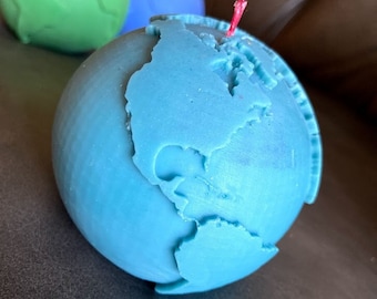 Globe Candle / World map /Handmade/ Vegan/ Eco-Friendly/ Housewarming gift/ Travel Gift