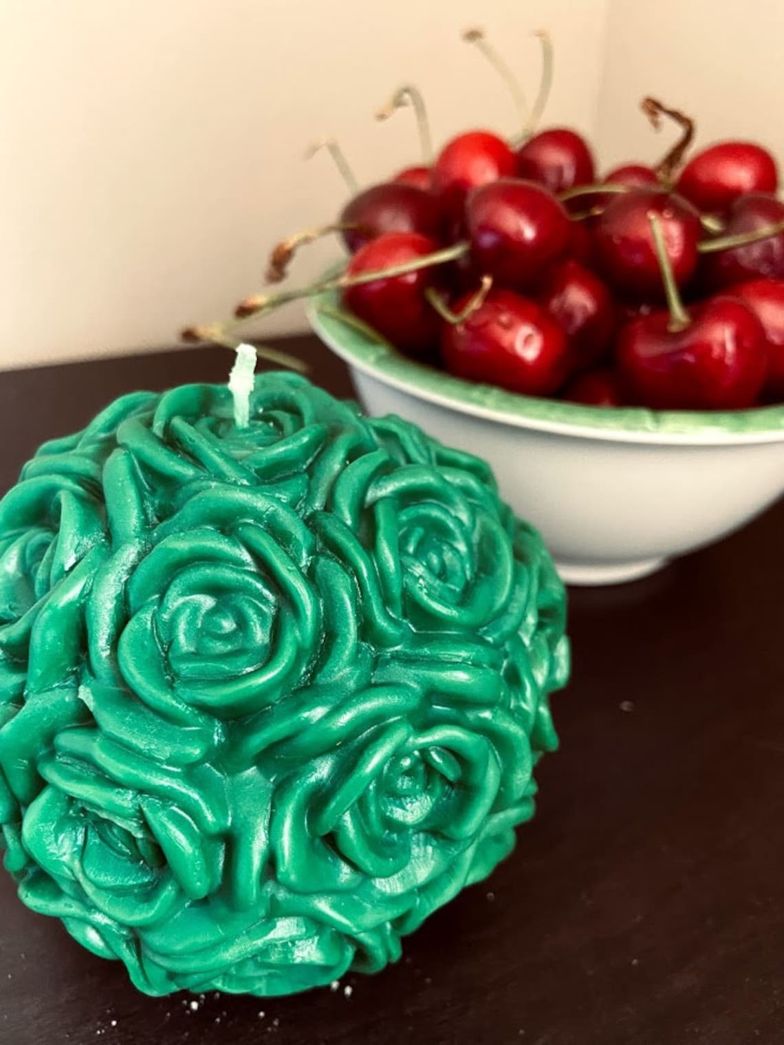 Large Round Rose Ball Shape Candle/Flower Ball Candle/ Etsy
