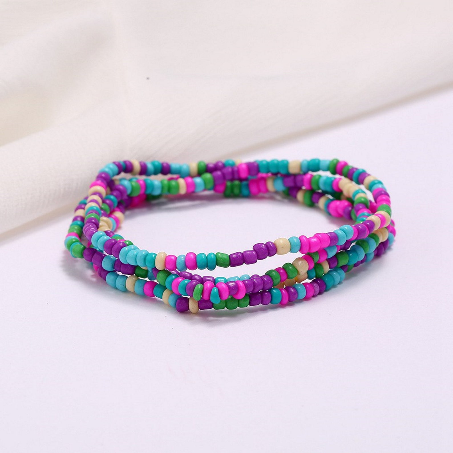 Waist Beads / Elastic Stretchable African Waist Beads Pink and Etsy