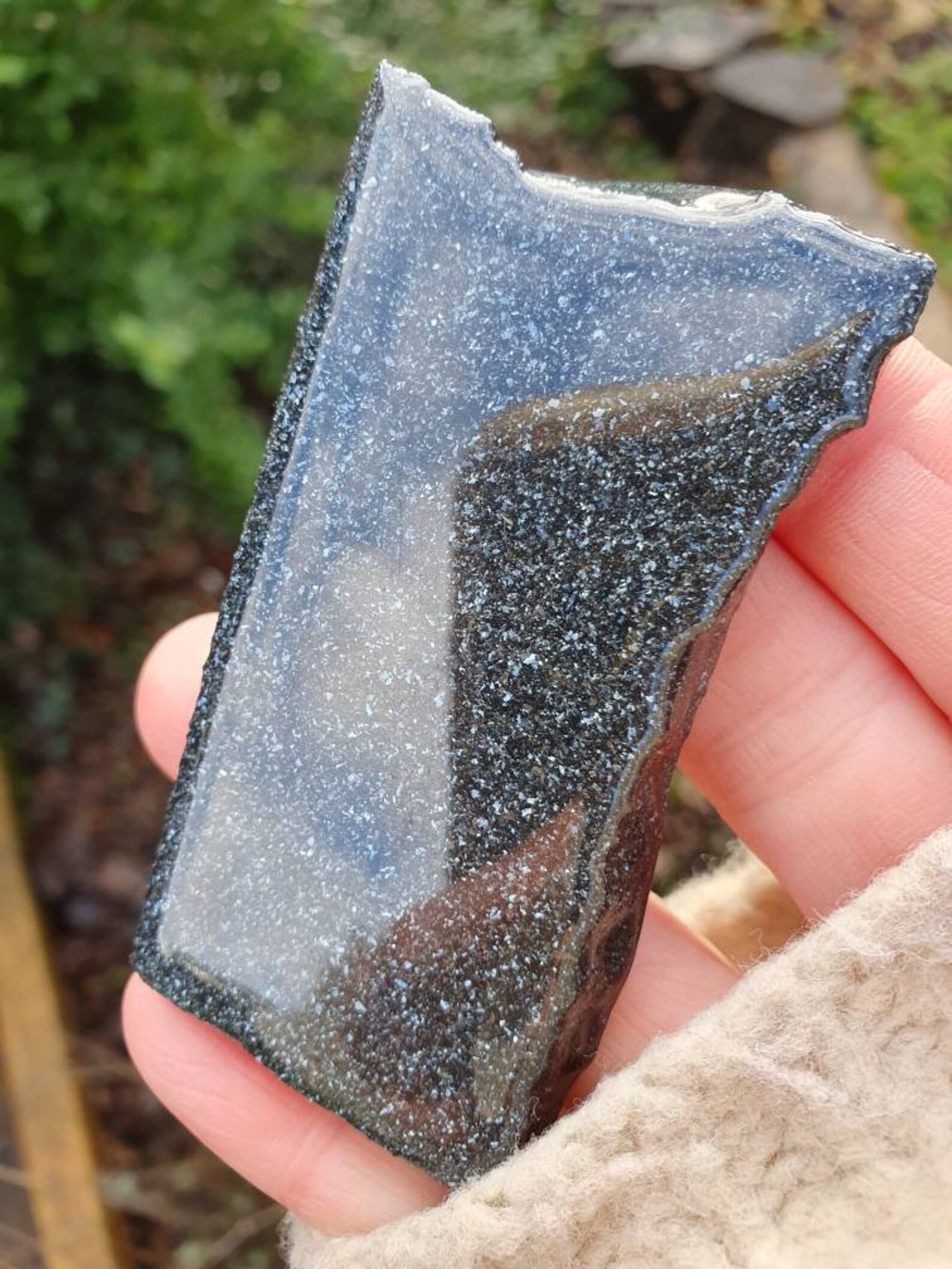 Spectacular Specular Hematite slice Etsy