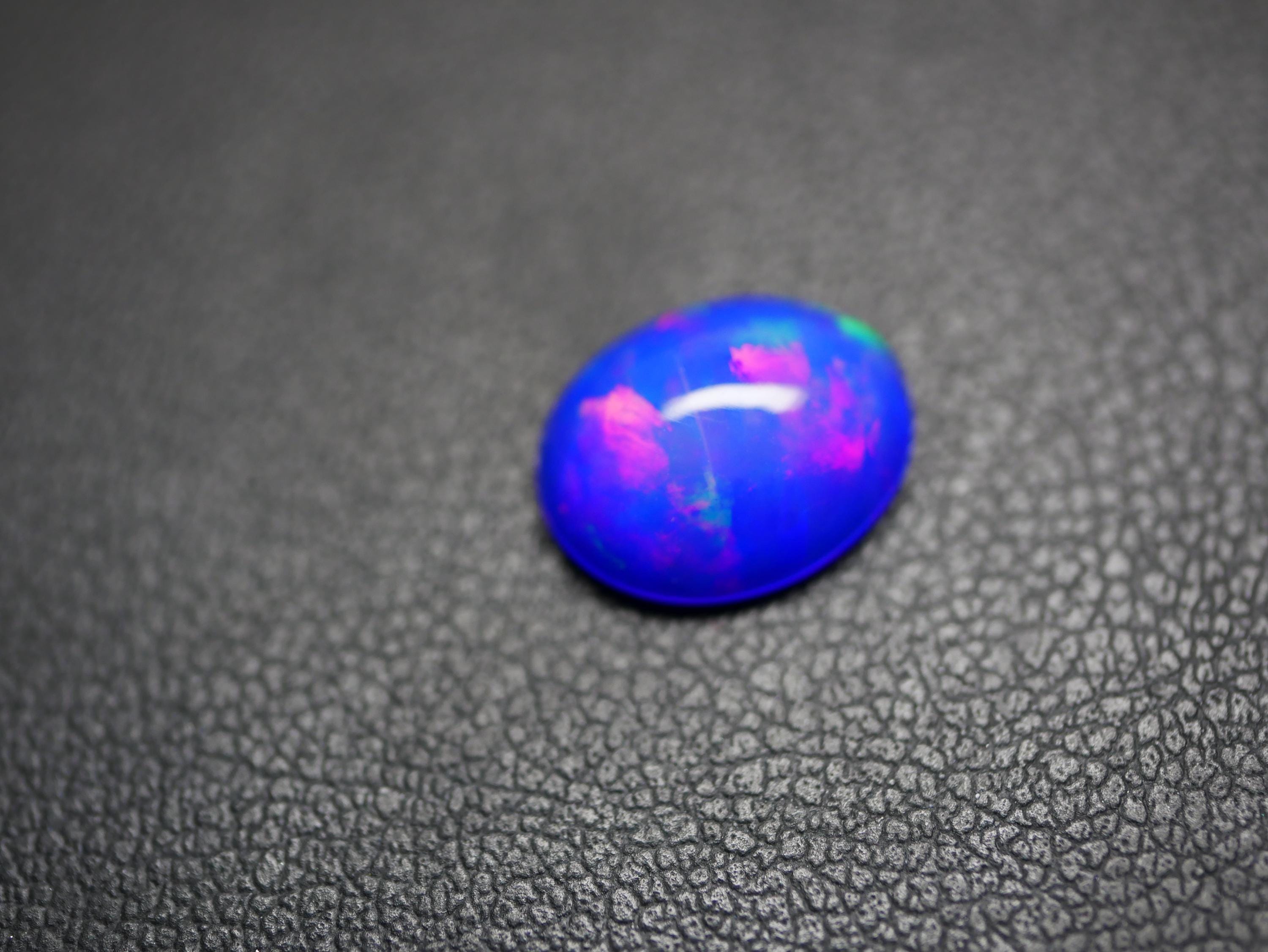 Opale Etiope Blu Nero Naturale Di Prima Qualità, Arcobaleno, Fuoco Multiplo, Da 3,85 Carati - Foto 8