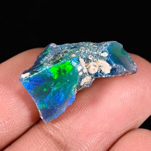 9,25 carats, opale noire brute, opale noire d'Éthiopie brute, opale noire brute de qualité AAA+, opale de feu Welo arc-en-ciel brute pour bijoux, 22 x 14 x 9 mm