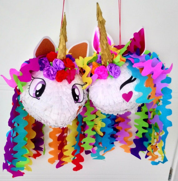 Piñata de unicornio / Cabeza de unicornio de piñata / Unicornio arco iris /  Unicornio bebé / Cumpleaños de unicornio / Regalo para niñas / Fiesta de  cumpleaños -  México