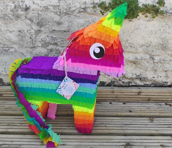 Donkey Pinata / Rainbow Piniata / Rainbow Donkey / Cumpleaños / Fiesta /  Regalo para niño, para niña / Decoración de fiesta -  España