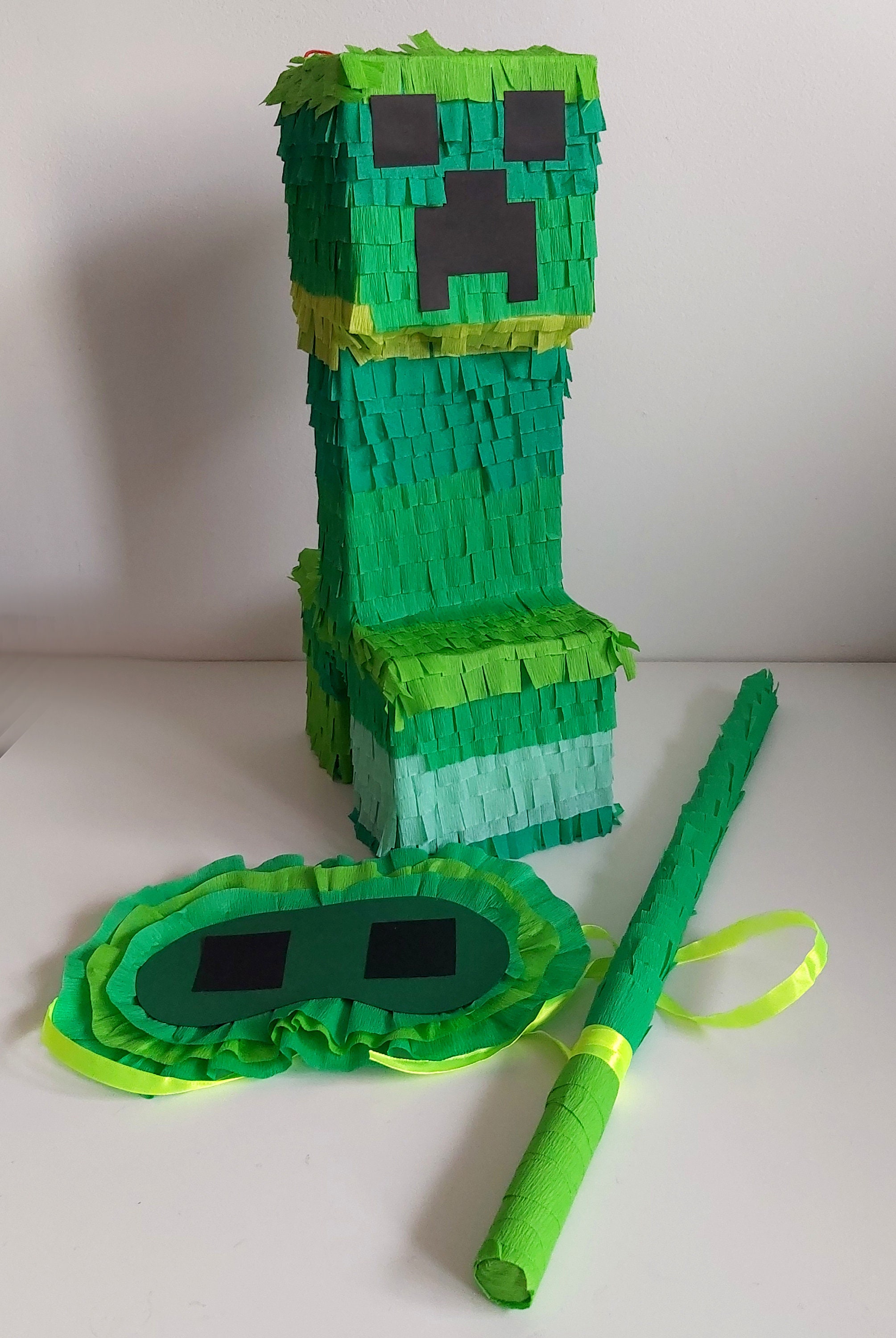 Creeper Pinata Minecraft Inspired Piniata Minecraft theme Party Birthday Gift for boy Gift for girl Etsy