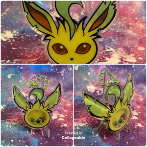 Leafeon and Glaceon Shaker Charms