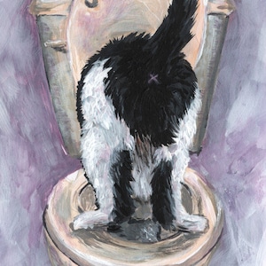 Toilet cat