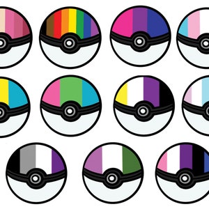 Pride Pokeball Sticker 3&quot;