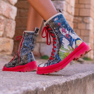 Platform boots with fish in them discount