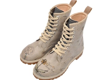 DOGO, Custom Boots, Bridal Boots, Floral Shoes, Custom Painted Shoes, Cute Shoes, Vegan Shoes, Long Boots There Is Always Hope