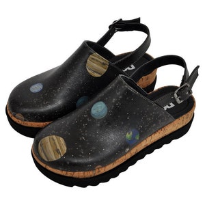 DOGO, Sandals Women, Platform Sandals, Closed Toe, Leather Sandals, Greek Sandals, Planet Figured, Black Shoes, Vegan Shoes, Akita Planets
