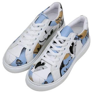 Women Vegan Leather Multicolor Sneakers - Deep Thought with The Deep Design