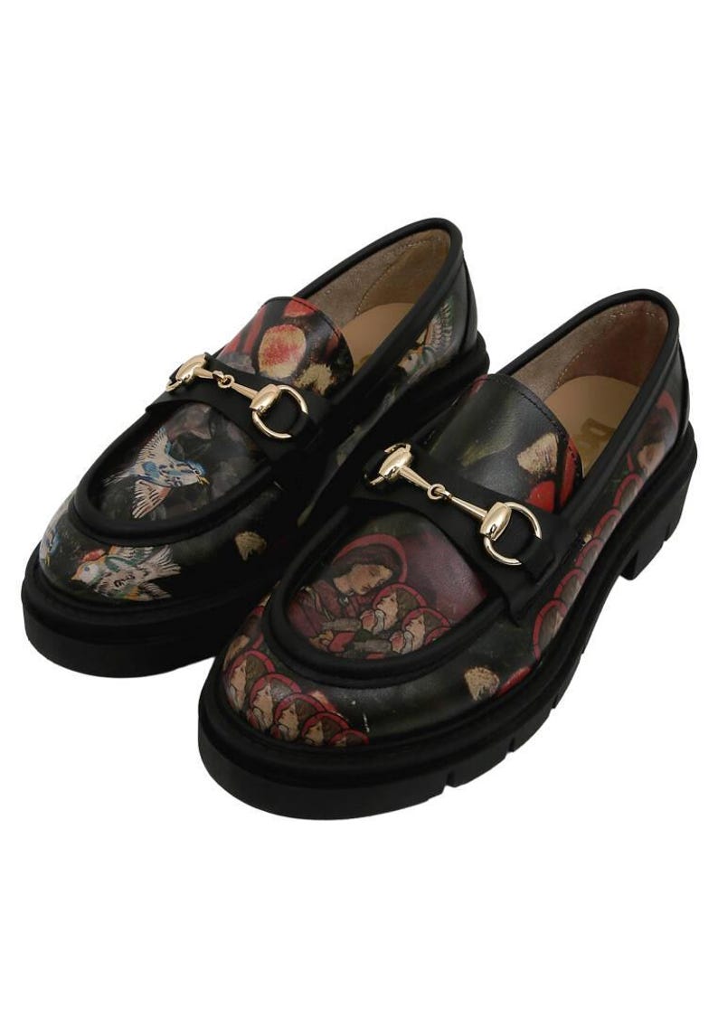 Women Vegan Leather Black Loafers - Pure Reflection Design image 2