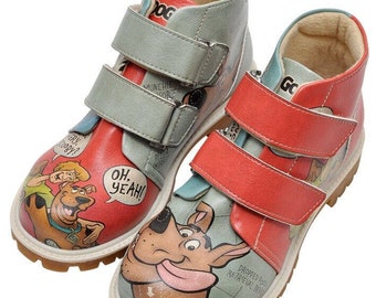 DOGO Boots for Kids, Boys and Girls Boots, Warner Bros, Scooby Doo, Printed Design Shoes, Velcro Children Shoes