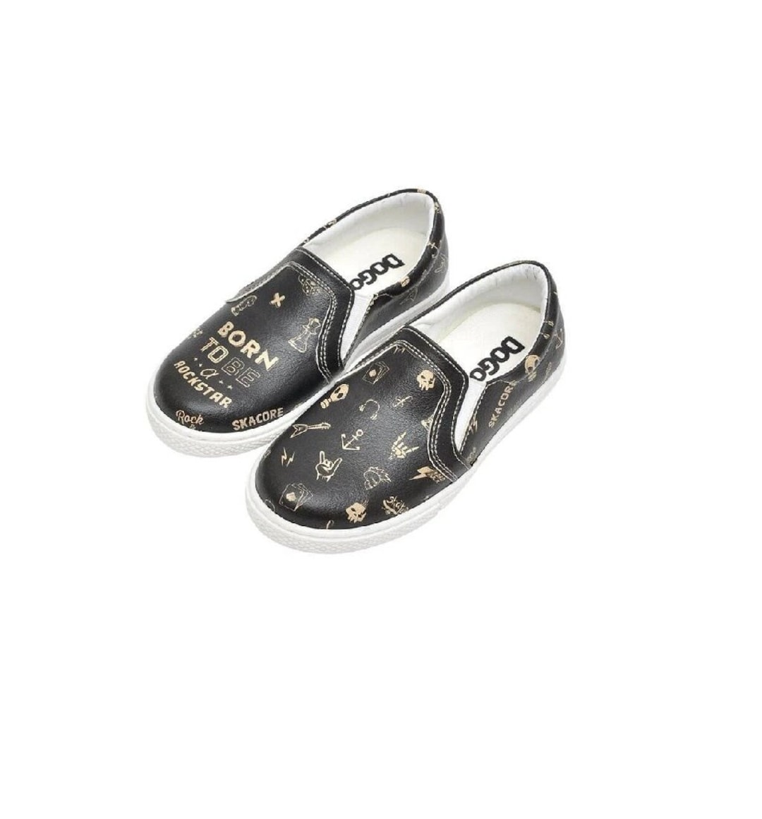 DOGO Kids Slip on Shoes New Rock Shoes Custom Kids Sneaker Children Shoes Girls and Boys Lucca Born to Be A Rockstar Etsy