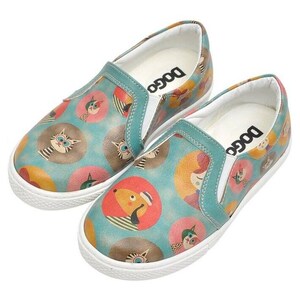 DOGO, Kids Slip On Shoes, Cat and Dog Figured, Custom Kids Sneaker, Children Shoes, Girls and Boys, Lucca Dog And Cat