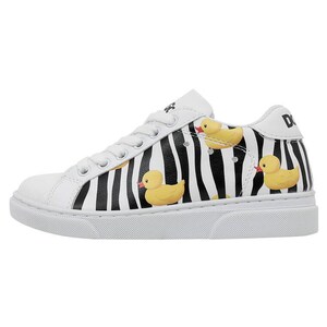 DOGO, Kids White Sneakers, Ducky Design, Sneakers for Kids, Vegan Leather Sneakers, Custom Kids Sneakers, Printed Shoes, Handmade Shoes
