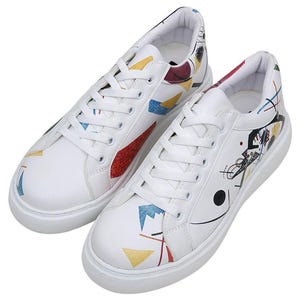 Women Vegan Leather White Sneakers - Crash of Neuron Design