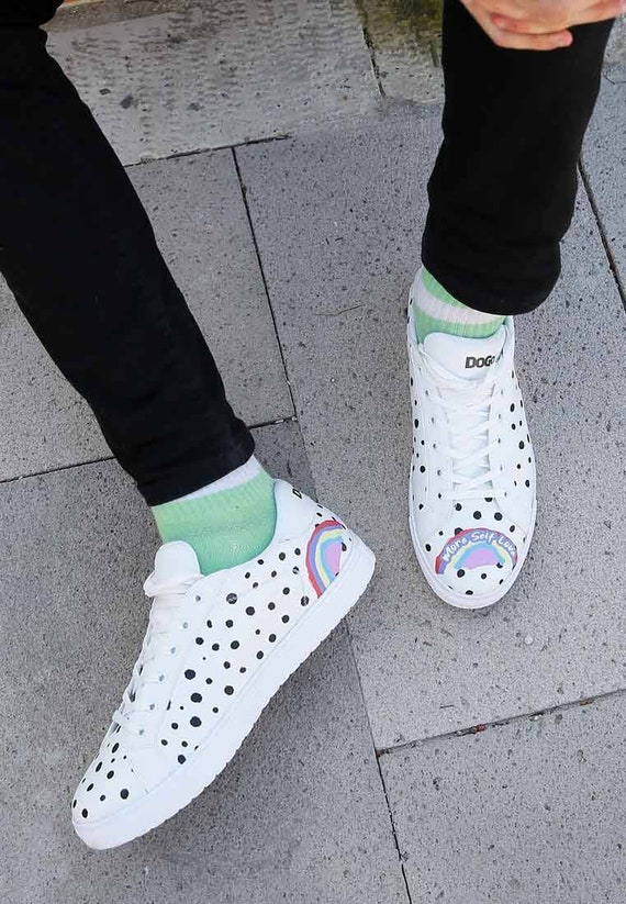 DOGO, Men White Sneakers, More Self Love Design, Vegan Leather Sneakers,  Custom Sneakers, Men Shoes, Printed Shoes, Handmade Shoes, - Etsy