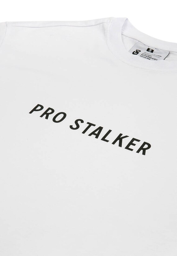 DOGO, Pro Stalker Design, White Unisex T-shirt, Custom T-shirt