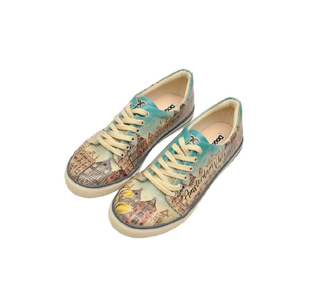 DOGO, Baskets Personnalisées, Baskets À Plateforme, Chaussures Imprimées,  Baskets Une Pièce, Baskets Pour Femme, Chaussures À Lacets En Cuir,  Ambiance