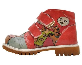 DOGO Boots for Kids, Boys and Girls Boots, Warner Bros, Scooby Doo, Printed Design Shoes, Velcro Children Shoes