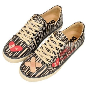 DOGO, Custom Sneakers, Platform Sneakers, Printed Shoes, One Piece Sneakers, Women Sneakers, Leather Lace Up Shoes, Thanks for The Memories