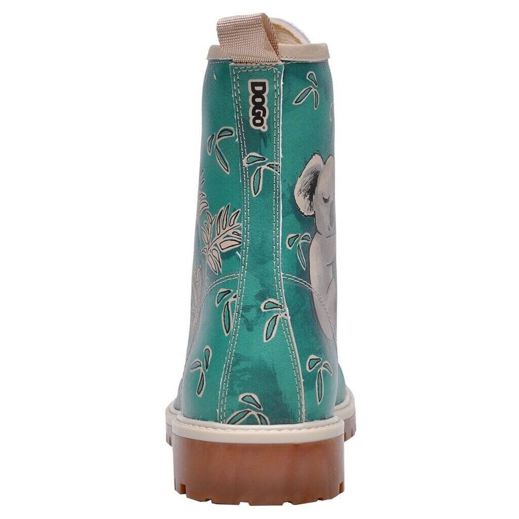 DOGO Blue Koala Patterned Custom Boots Printed Shoes Vegan Shoes Cute Shoes Lace up Boots Long Boots Koala Etsy Canada