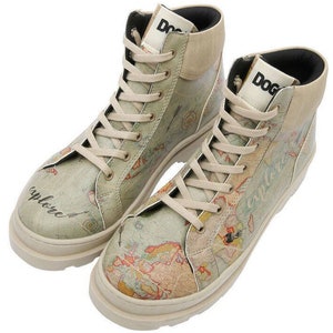 DOGO, plateaulaarzen, dameslaarzen, dikke laarzen, leren laarzen, ivoren schoenen, veterlaarzen, veganistische schoenen, Adriana Explore