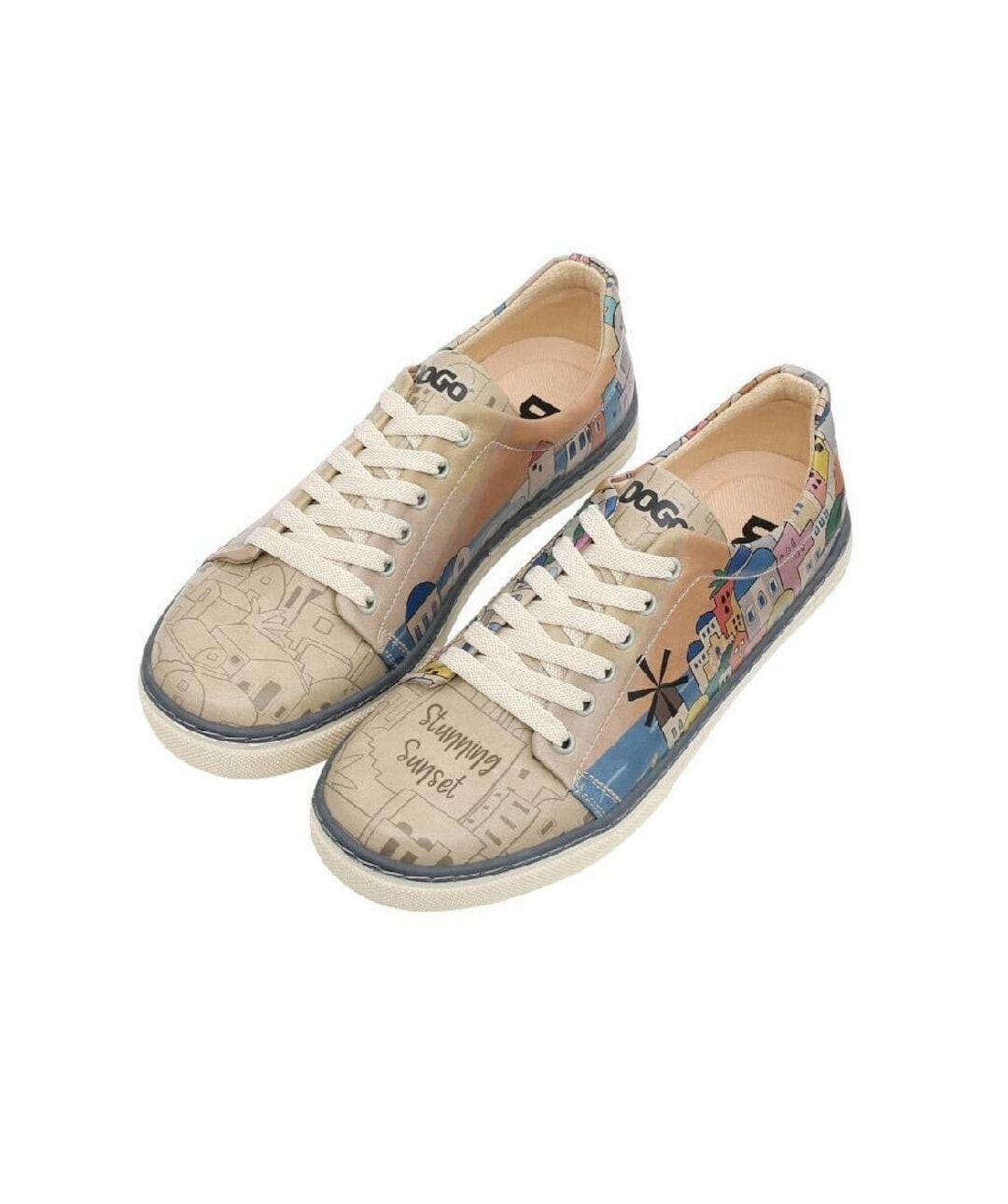 DOGO Sneakers Stunning Sunset, Custom Sneakers, Printed Shoes, One Piece  Sneakers, Custom Painted Shoes, Vegan Shoes, Low Heel