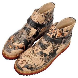 DOGO, Ankle Short Boots, Custom Boots, Buckle Shoes, Printed Shoes, Vegan Leather, Chelsea Boots, Kim, Ninja Guys