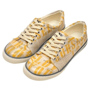 DOGO, Sneakers, Love Yourself Design, Yellow Women Sneakers, Custom Sneakers, Vegan Leather Shoes, Casual Shoes, Lace Up, Handmade
