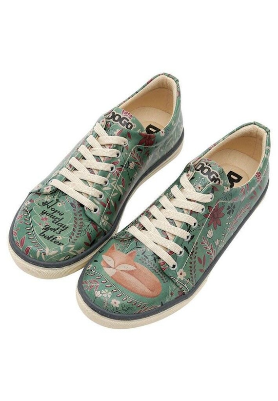 DOGO Custom Sneakers Leather Lace up Shoes Shoes Women Sneakers