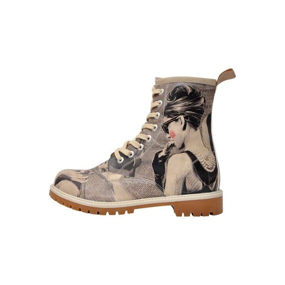 DOGO Woman Figured Boots Gothic Shoes Custom Painted Boots Etsy