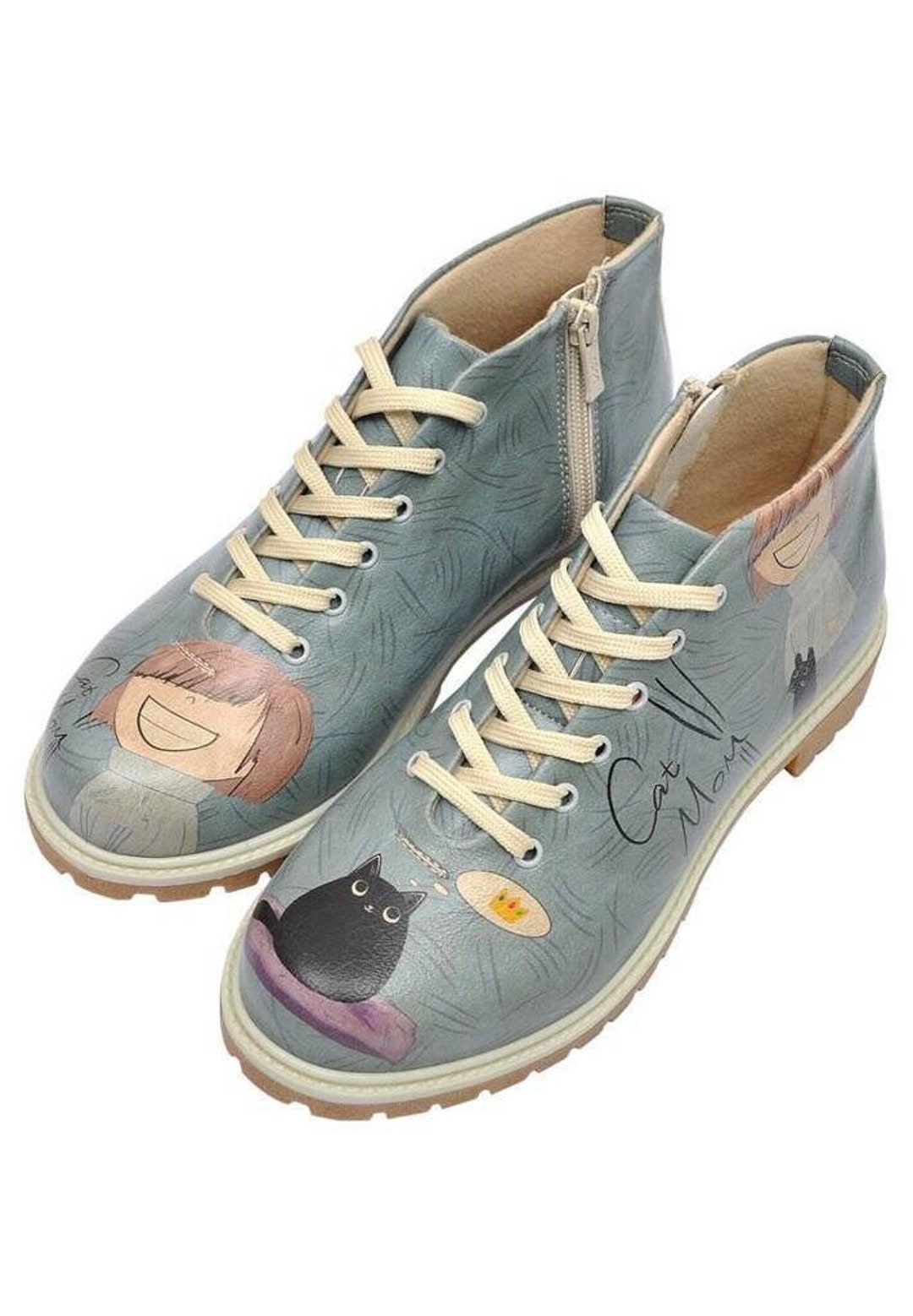 DOGO Womens Boots Custom Boots Ankle Short Bootsblue Etsy