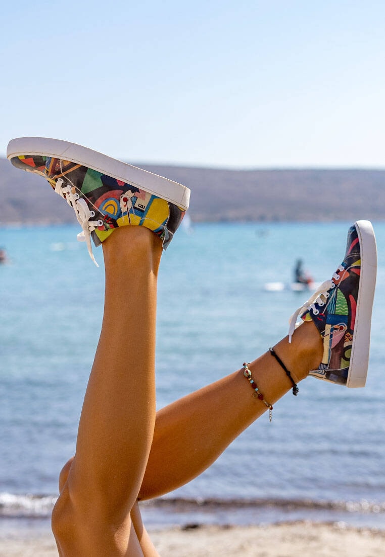 DOGO- Sneaky Want Some Color? Design, Platform Shoes, Custom Sneakers, Printed Shoes, Hand Painted Shoes, One Piece Sneakers, Women Sneakers