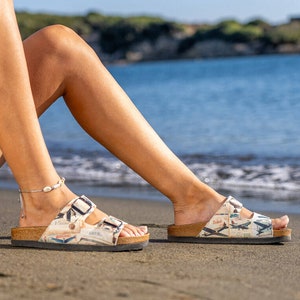 DOGO, Flip Flops for Women, Flip Flops Beach, Summer Sandals, Custom Sandals, Vegan Leather Flip Flops, Handmade Sandals, Aeroplanes Design