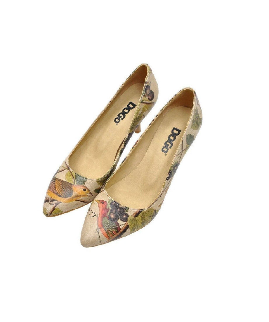 DOGO Women Pumps Stiletto Floral Shoes Wedding Shoes Bridal Shoes High Heels Bird Figured Dogoletto Carving Bird Etsy Canada