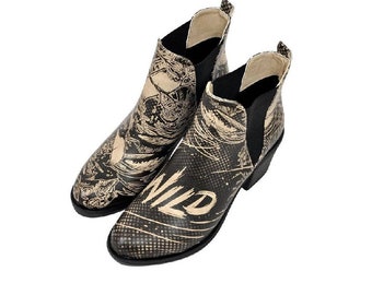 DOGO, Chelsea Boots, Western Boots, Custom Boots, Gothic Shoes, Ankle Booties, Vegan Shoes, Booties Wild