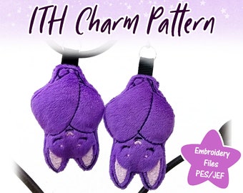 ITH Embroidery Pattern- Sleeping Bat Charms