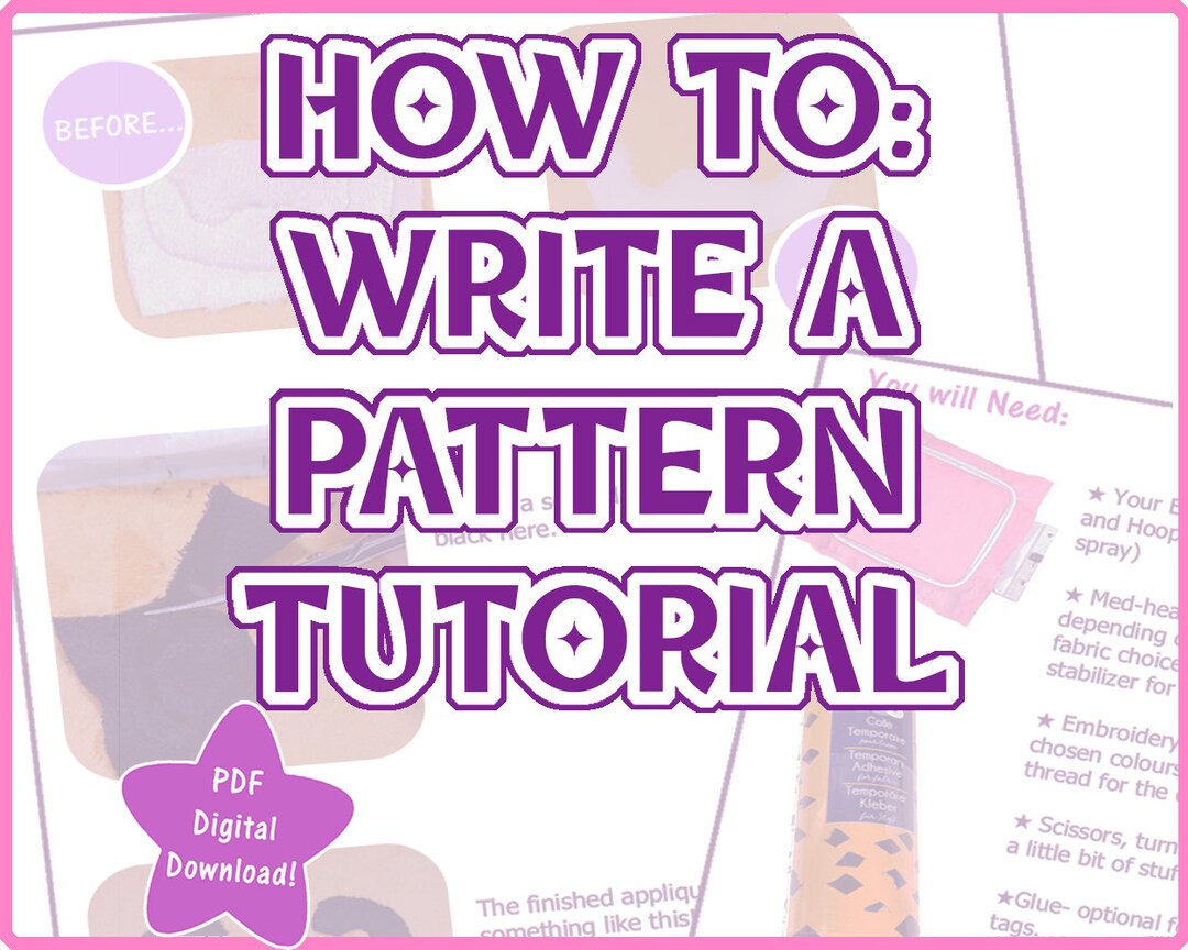 How to Write a Pattern Tutorial: A Tutorial - Etsy