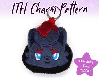ITH Embroidery Pattern- Zorua charms (Applique Pattern)