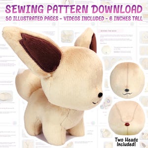 NEW PDF Sewing Pattern- Chibi Fox Base Plush