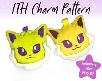 ITH Embroidery Pattern- Jolteon Charms (Applique Pattern)