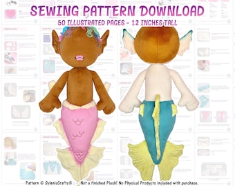 NEW PDF Plush Mermaid Sewing Pattern