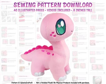 PDF Sewing Pattern- Chibi Sauropod Base Plush 2024